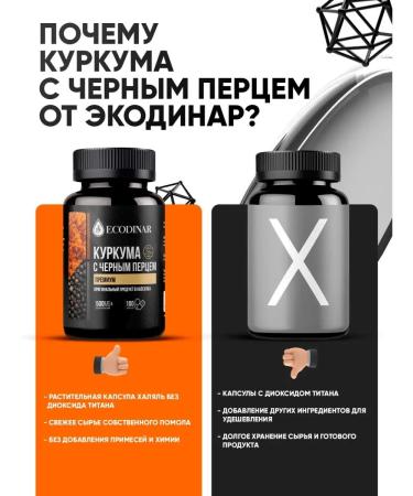 ECODINAR Turmeric with black pepper in capsules halal - Buy Online on GoSupps.com