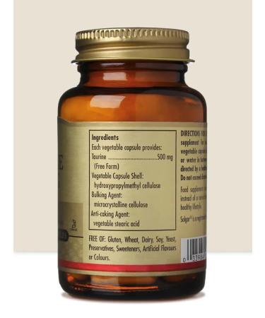 SOLGAR Taurin 500MG No. 50 - Buy Online on GoSupps.com