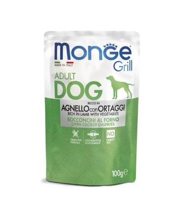 MONGE Wet feed for dogs with lamb and vegetables 100g x 24 pcs
