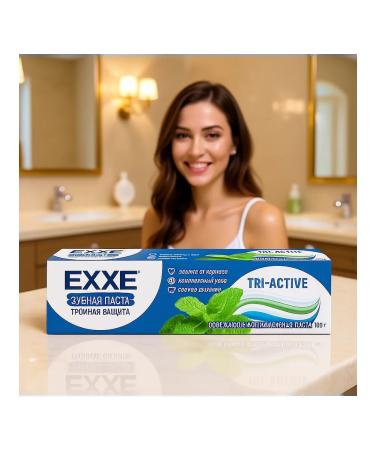 EXXE Whitening Toothpaste Tri-CTIVE TRIAL PASTARY TRAINED 3pcs 100G