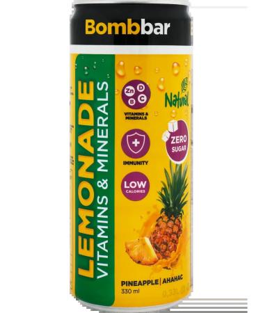BombBar drink lemonade with pineapple flavor enriched magnesium
