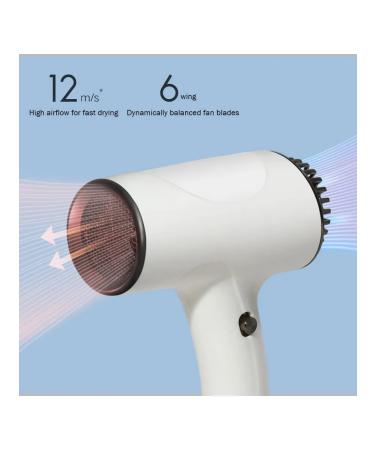 Portable hairdryer of 2 -sobby abyss ioniz for trips (White E - Buy Online on GoSupps.com