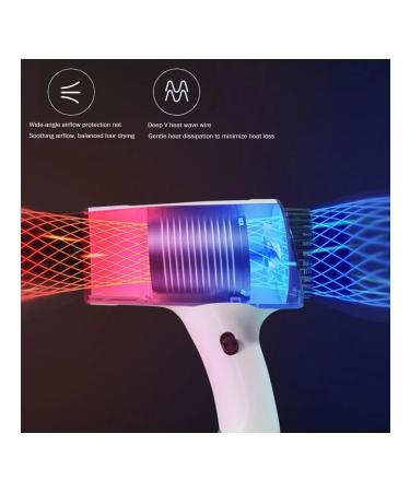 Portable hairdryer of 2 -sobby abyss ioniz for trips (White E - Buy Online on GoSupps.com