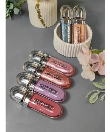 Lip glosses Lip gloss with a three -dimensional effect of 6pcs 3D