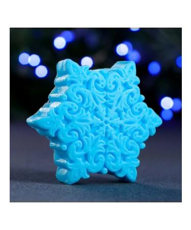 Soap Things Figure cosmetic soap "Snowflake" Blue 7x7 cm