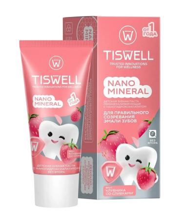 TISWELL Strawberry with cream - children's toothpaste 1+ 60 g