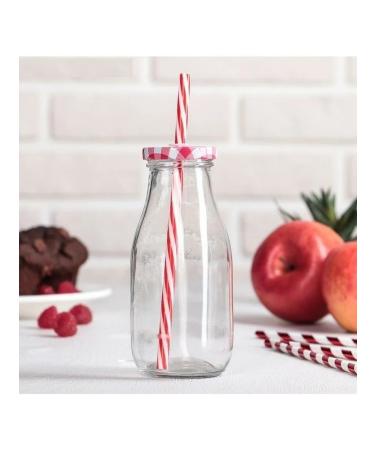 A bottle with a lid for a pipe v-320ml material glass