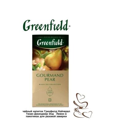 Greenfield Black tea Gourmand Pear 25 bags 6 pieces - Buy Online on GoSupps.com