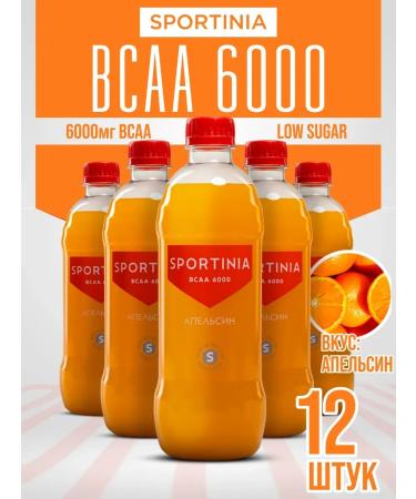 SPORTINIA Water with BCAA 6000 500 ml orange 12 pieces