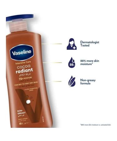 Vaseline Lotion Intensive Care Cocoa Radiant 600ml - Buy Online on GoSupps.com