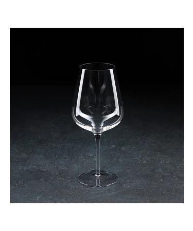Stylish glass glass for wine with a long leg