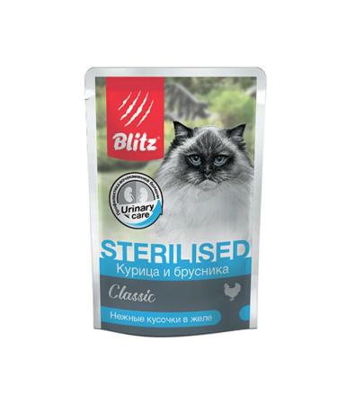 BLITZ Spiders for cats Sterilized chicken with lingonberries 85g x 24pcs