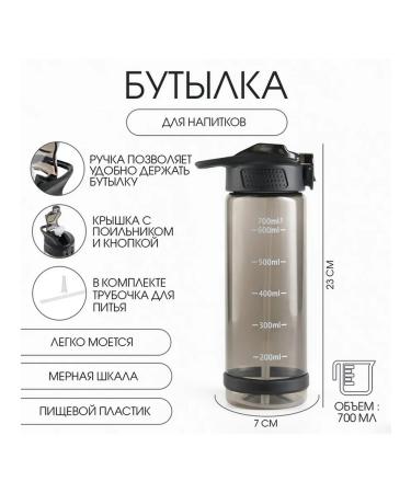 Convenient sports bottle 700 ml - Buy Online on GoSupps.com