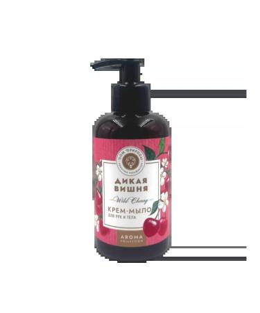 Manufactory House of Nature Hand and body soap cream natural wild cherry 300 ml - Buy Online on GoSupps.com