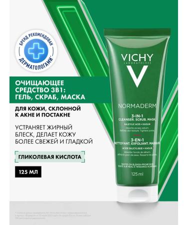 Vichy Normaderm purifying 3B1 gel mask and scrub 125 ml