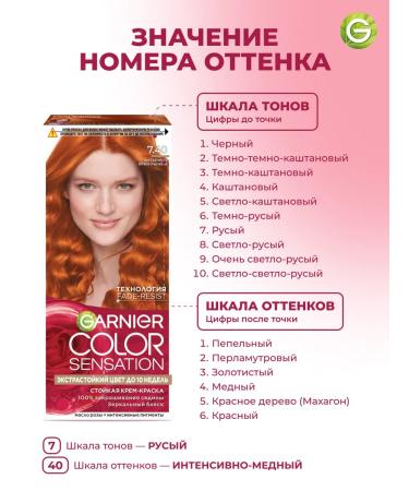 Garnier Cream for hair Color Sensation 7.40 - Buy Online on GoSupps.com