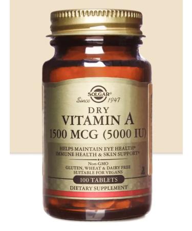 Solgar vitamin A 1500 g 100 table - Buy Online on GoSupps.com