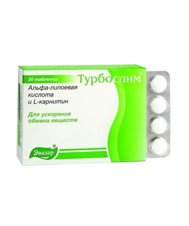 Evalar Turboslim alpha lipoic acid and l carnitine 20 tablets