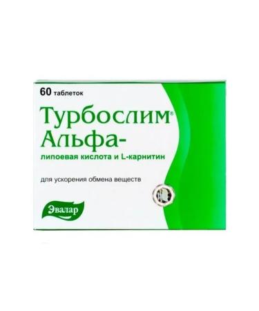 Evalar Turboslim alpha lipoic acid and l carnitine 60 tablets