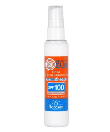 Floresan Sunscreen Cream Full Block SPF 100 Beauty Sun 75ml - Buy Online on GoSupps.com