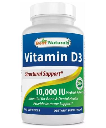 Best Naturals Vitamin D3 Vitamin D3 240 capsules - Buy Online on GoSupps.com