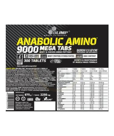Olimp Sport Nutrition OLIMP Amino acids Anabolic Amino 9000 300 tablets - Buy Online on GoSupps.com