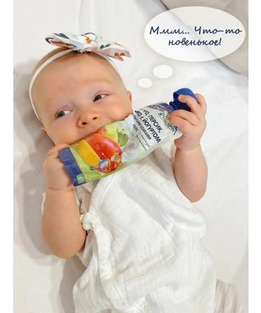 Fleur Alpine Baby puree MANGO PEACH APPLE with YOGURT from 6 months 6 pcs. 120 g each - Buy Online on GoSupps.com