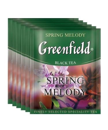 Greenfield Black tea Spring Melody in bags 100 pcs 1.5 g - Buy Online on GoSupps.com