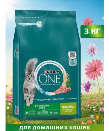 PURINA ONE Dry food for domestic cats turkey 3 kg