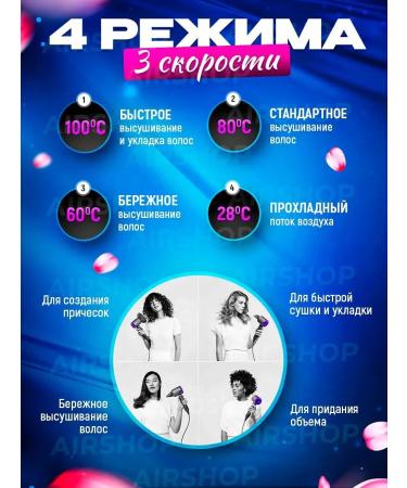 Super hair dryer Hair hair dryer professional with electric nozzles - Buy Online on GoSupps.com