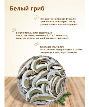 Mushrooms of AltaiAltaMushroom White dried mushrooms 100 g. Selected. Standard XL. Altai - Buy Online on GoSupps.com