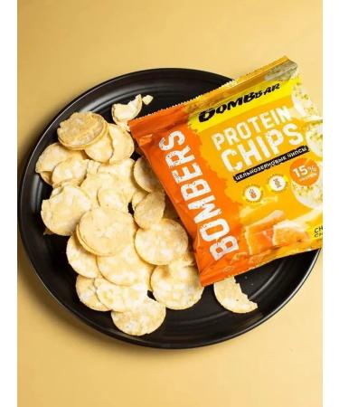 BombBar Protein chips whole grain cheese 6pcs x 50g - Buy Online on GoSupps.com