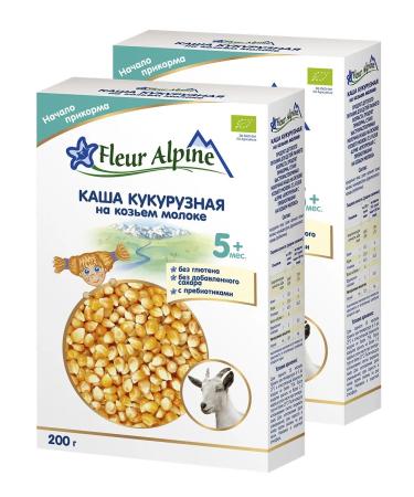Fleur Alpine Porridge on goats. Corn carbon with prebiotics 5 months 2 pcs 200 g