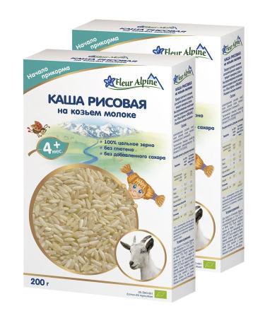 Fleur Alpine Porridge on goat milk rice 4 months 2 pcs. 200 g each