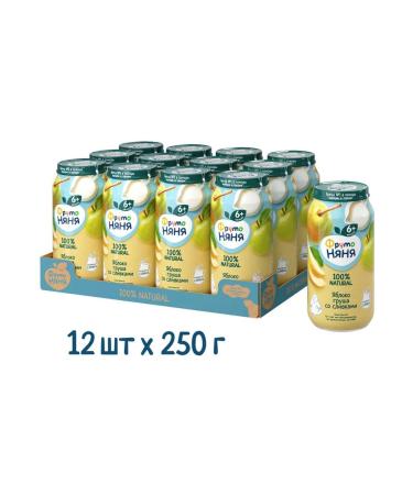 Frutonyanya Puree from apples and pears with cream 250g (12 pcs)
