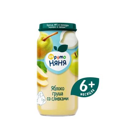 Frutonyanya Puree from apples and pears with cream 250g (12 pcs) - Buy Online on GoSupps.com
