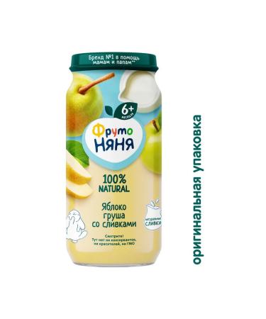 Frutonyanya Puree from apples and pears with cream 250g (12 pcs) - Buy Online on GoSupps.com
