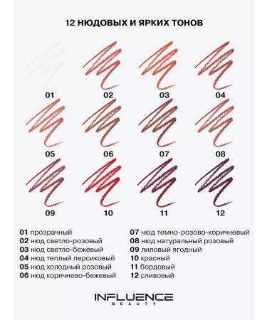 Influence Beauty Lip pencil matte tone 08 pink nude - Buy Online on GoSupps.com