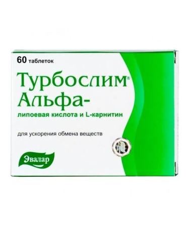 Evalar Turbo Slim alpha-lipoic acid L-carnitine 60Tab