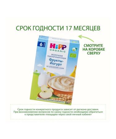 Hipp Porridge "Fruit Yogurt" Milk from 6 months 2x250g - Buy Online on GoSupps.com