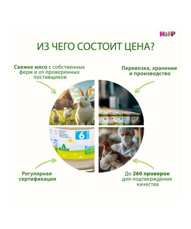 Hipp "Broccoli rice rabbit" from 8 months 6x190g - Buy Online on GoSupps.com