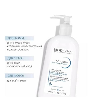 Bioderma A calming cleansing gel to restore the skin atoderm - Buy Online on GoSupps.com