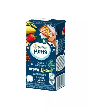 Frutonyanya Porridge of milk-green with strawberries and banana 0.2l (18pcs) - Buy Online on GoSupps.com