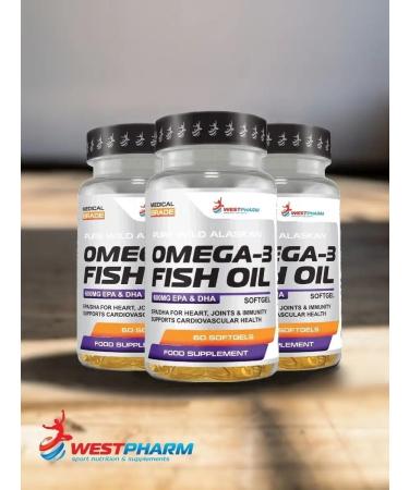 Westpharm Omega-3 fish oil omega 3 1000 mg 60 capsules