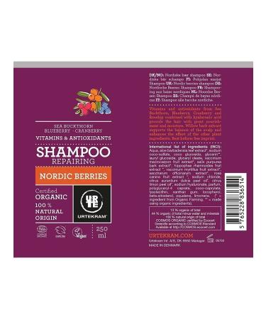 Urtekram Organic restoring shampoo northern berries 250 ml - Buy Online on GoSupps.com