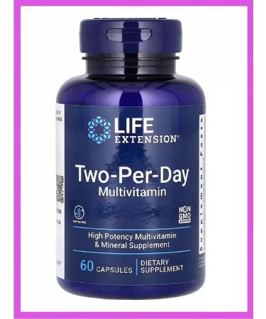 Life extension Two-Per-Day Capsules usa. Vitamins in US capsules