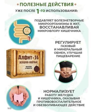 ALFIT 14 gastrointestinal collection for the stomach from gastritis gastrointestinal tract - Buy Online on GoSupps.com