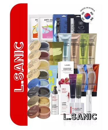 LSANIC Fabric masks for peeling faces Korea set of 4 pcs - Buy Online on GoSupps.com