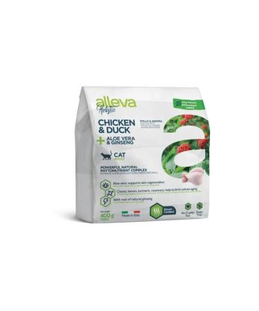 Alleva Dry food for cats with chicken duck and aloe - 400 g - Buy Online on GoSupps.com
