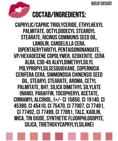 BELOR DESIGN Lipstick for lips cream moisturizer be color tone 129 - Buy Online on GoSupps.com